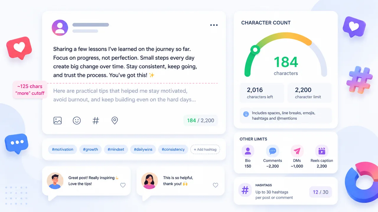 Instagram Character Limit: Bio, Captions, Comments & Reels