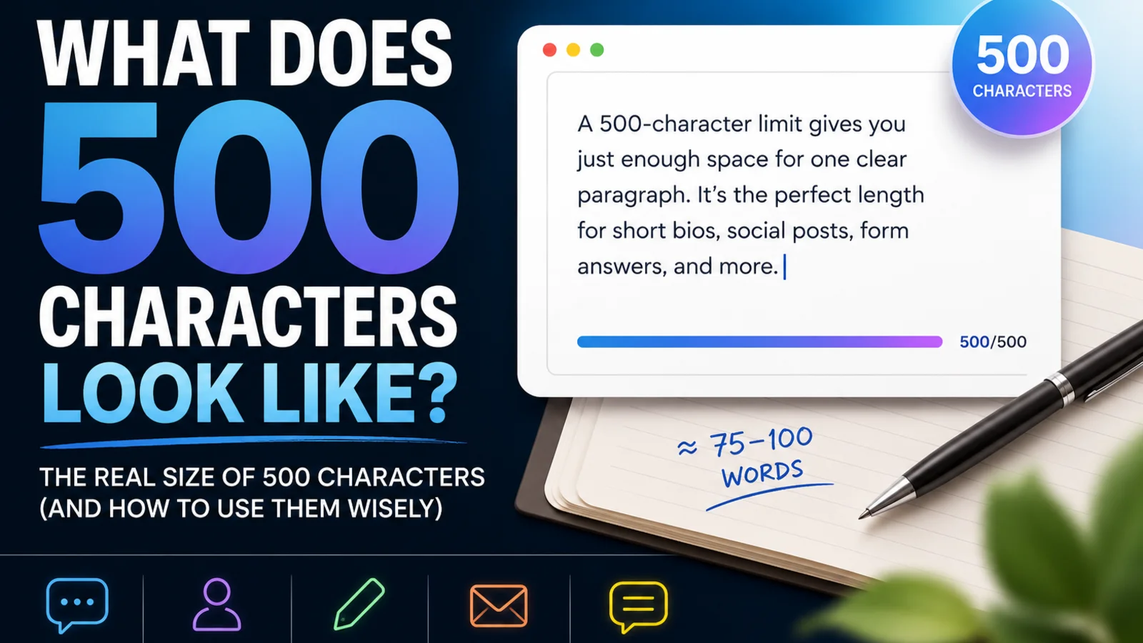 What Does 500 Characters Look Like?